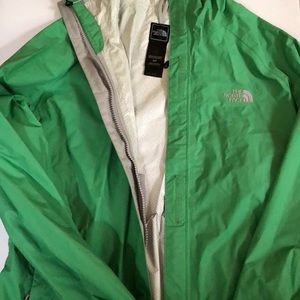 Green North Face Rain Jacket